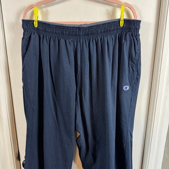 Champion Navy Blue Cotton Joggers Men’s Size 3XL Elastic Waist & Cuffed Ankle - Picture 3 of 8